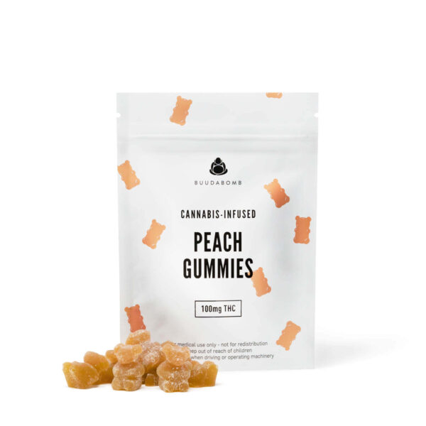 BUUDABOMB - PEACH GUMMIES (100MG)