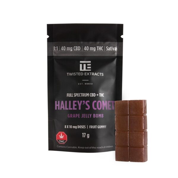TWISTED EXTRACTS - HALLEY'S COMET GRAPE 1:1 EDIBLES