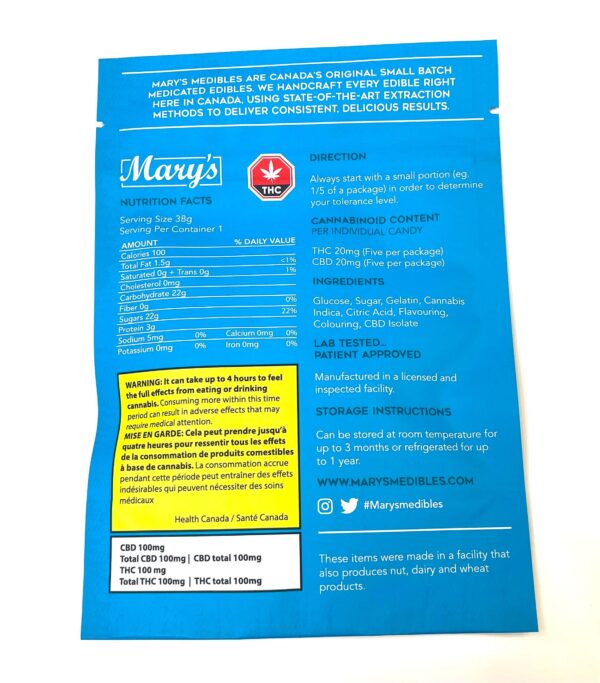 MARY'S WESTCOAST TEDDIES (1:1 CBD|THC 100MG) - Image 2