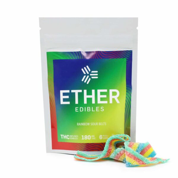 ETHER RAINBOW SOUR BELTS (180MG)