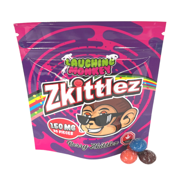LAUGHING MONKEY SOUR BERRY ZKITTLEZ (150MG)