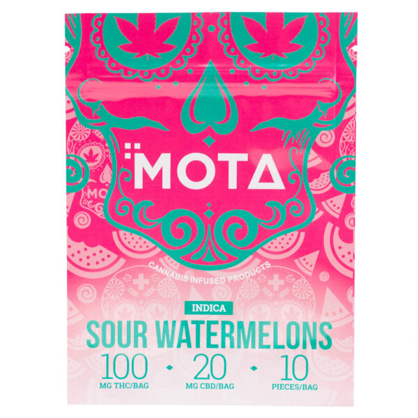 MOTA GUMMIES - SOUR WATERMELONS (100MG THC/20MG CBD)