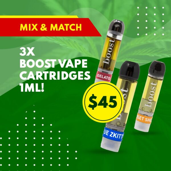 BOOST VAPE CART 1ML MIX AND MATCH!