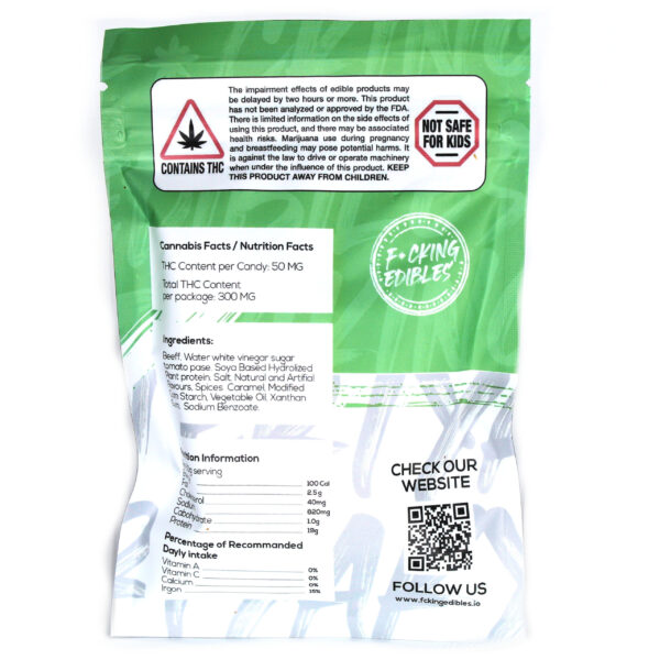 F*cking Edibles - Garlic Beef Jerky (300MG THC) - Image 2