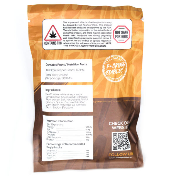 F*cking Edibles - Beef Teriyaki Jerky (300MG THC) - Image 2