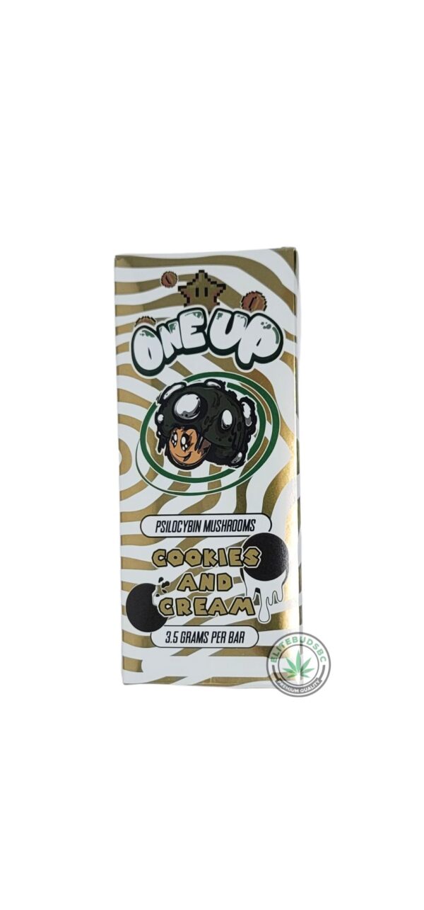 One Up Psilocybin Mushrooms Chocolate Bar - Cookies And Cream