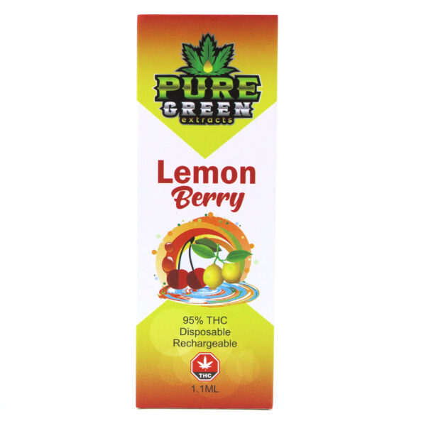 PURE GREEN EXTRACTS 1ML CARTRIDGE - LEMON BERRY (HYBRID)