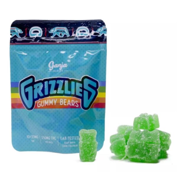 GANJA - GRIZZLIES SOUR GREEN APPLE (350MG)