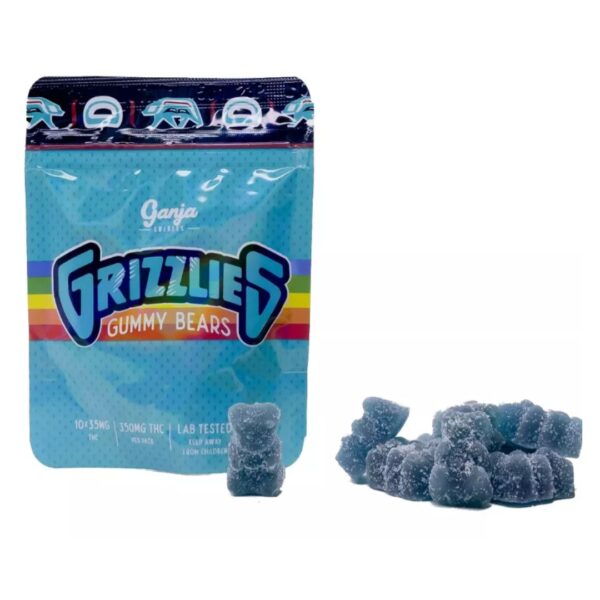 GANJA - GRIZZLIES SOUR BLUE RASPBERRY (350MG)