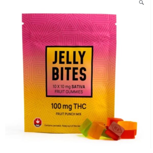JELLY BITES - FRUIT PUNCH MIX (SATIVA 100MG THC)