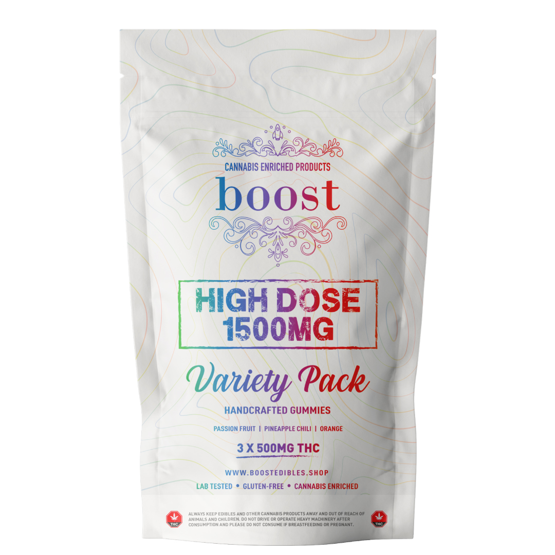 Boost – THC High Dose – Variety Pack (1500mg)