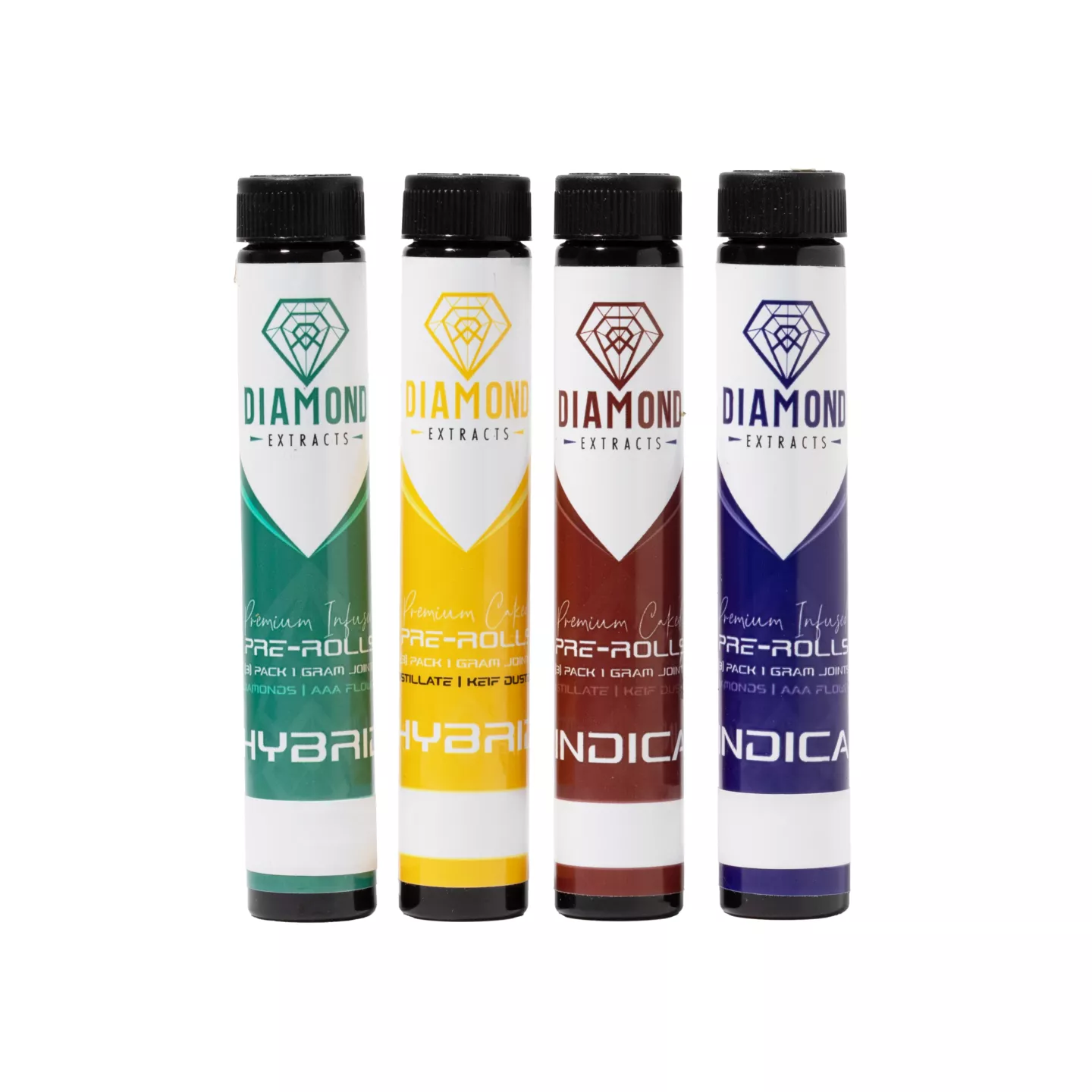 Diamond Extracts – Premium Infused HTFSE Joints (3 x 1g)