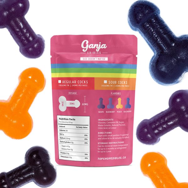 Ganja Bag of Cocks Regular – 4 x 60mg THC - Image 2