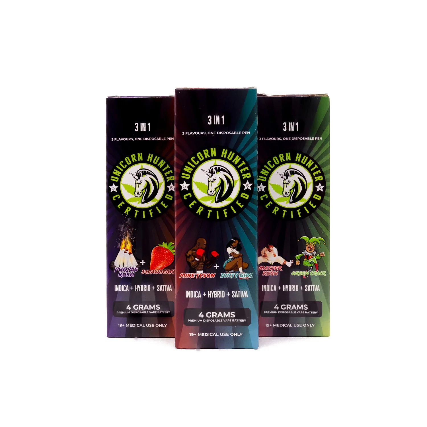 Unicorn Hunter – Triple Chamber Disposable Vape Pen (4g)