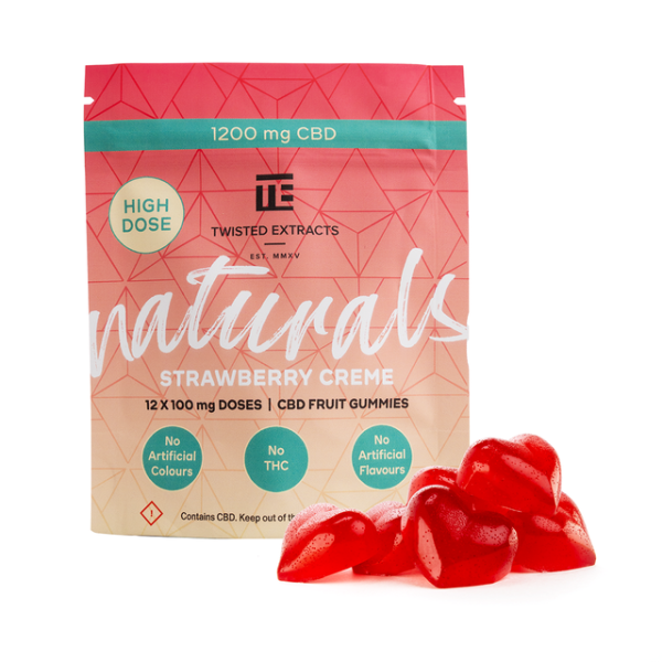 Twisted Extracts - Naturals High Dose Strawberry Creme (1200mg CBD)