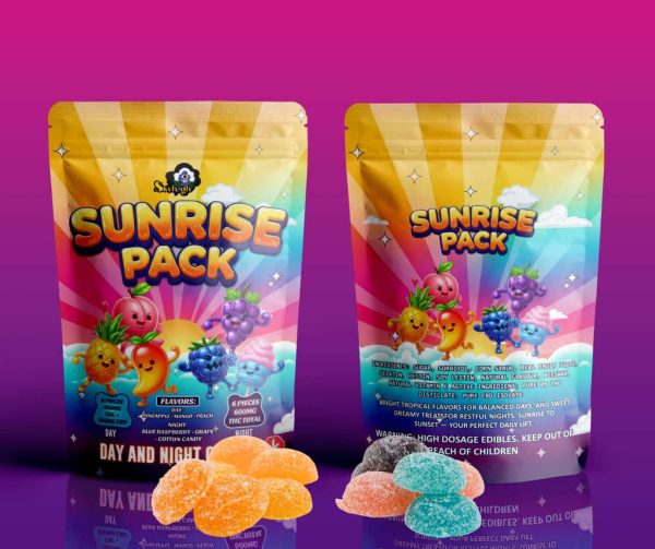 Sky High Edibles - Day and Night Gummies - Sunrise Pack (900mg THC : 300mg CBD)