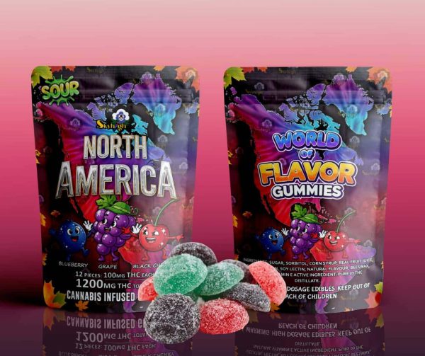 Sky High Edibles - World of Flavor Gummies - North America (1200mg THC)