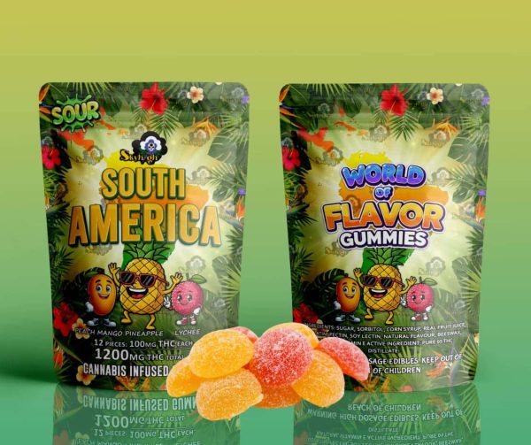 Sky High Edibles - World of Flavor Gummies - South America (1200mg THC)