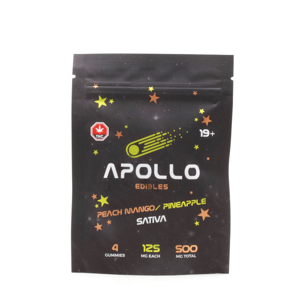 Apollo Edibles - Peach Mango/Pineapple Shooting Stars 500mg THC Sativa