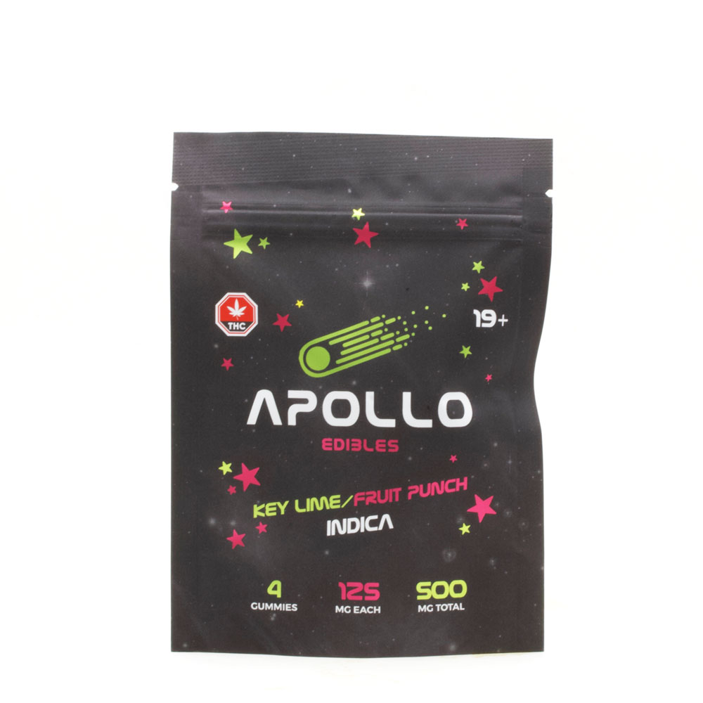 Apollo Edibles - Key Lime/Fruit Punch Shooting Stars 500mg THC Indica