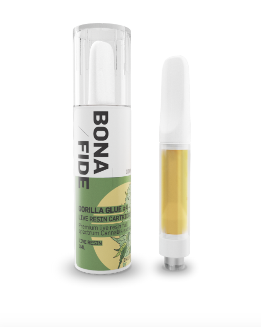 Bonafide – Live Resin Cartridge - Gorilla Glue #4 1ML THC