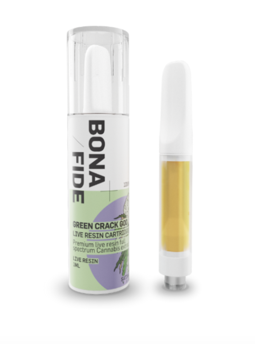 Bonafide – Live Resin Cartridge - Green Crack God 1ML THC