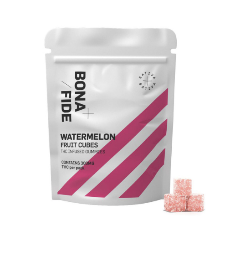 Bonafide – Watermelon Fruit Cubes 300MG THC (Sativa)