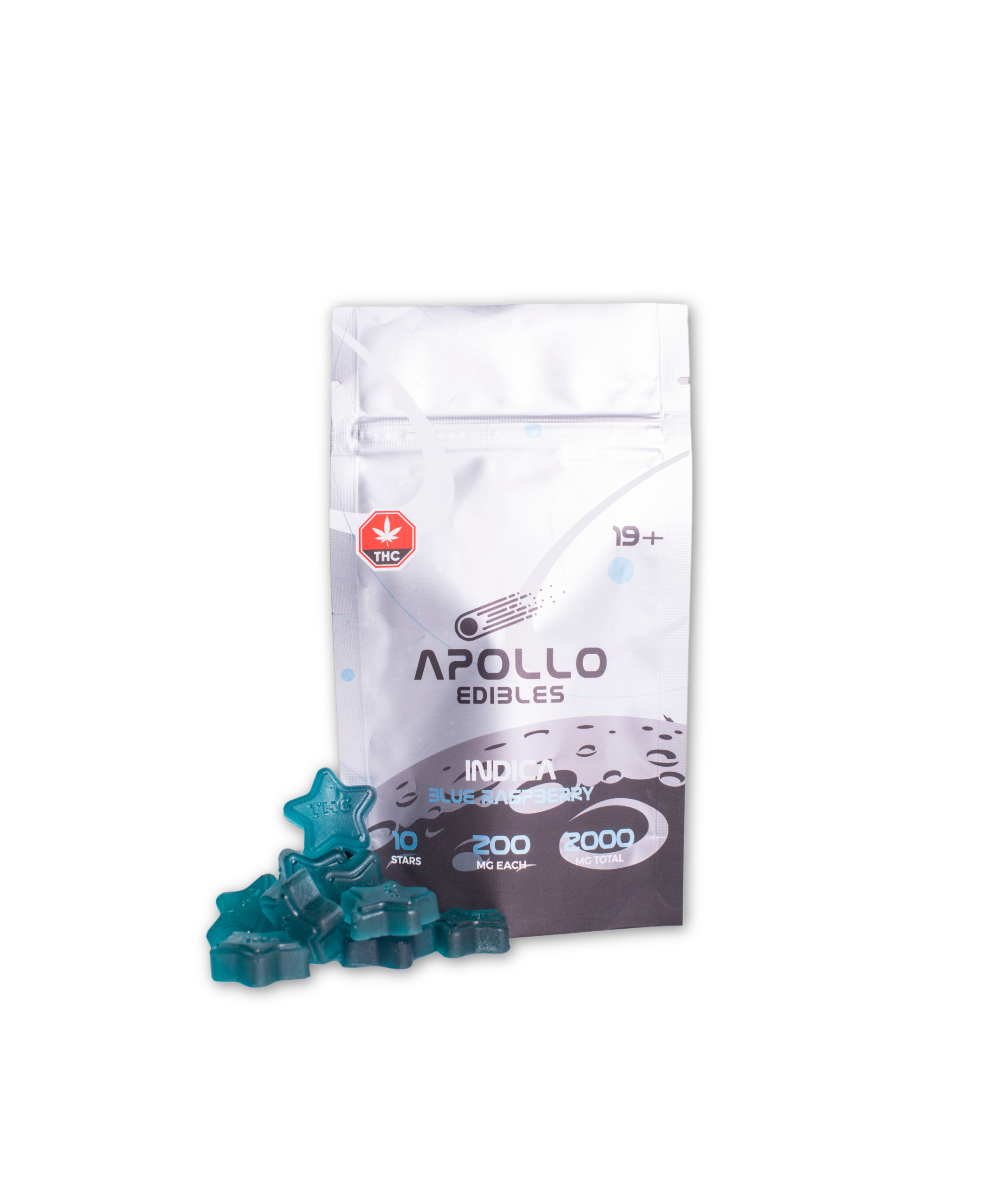 Apollo Edibles - Blue Raspberry Shooting Stars 2000mg THC Indica