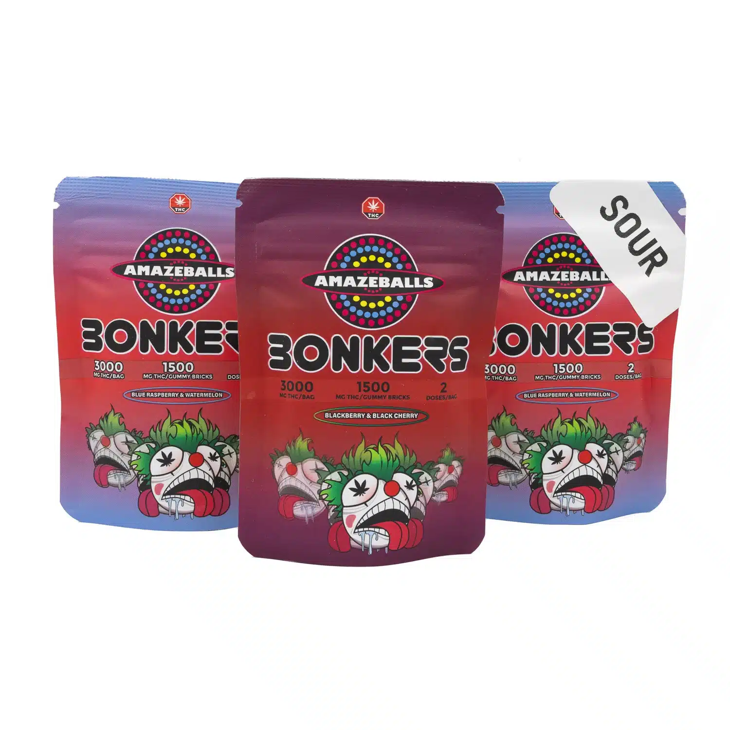 Amazeballs Edibles - Bonkers Gummies - 3000mg THC
