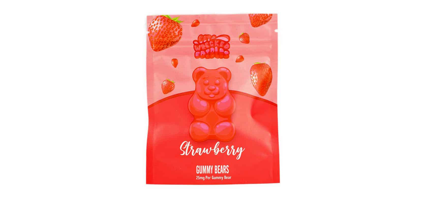 Get Wrecked Edibles - Strawberry Gummy Bears 300mg THC