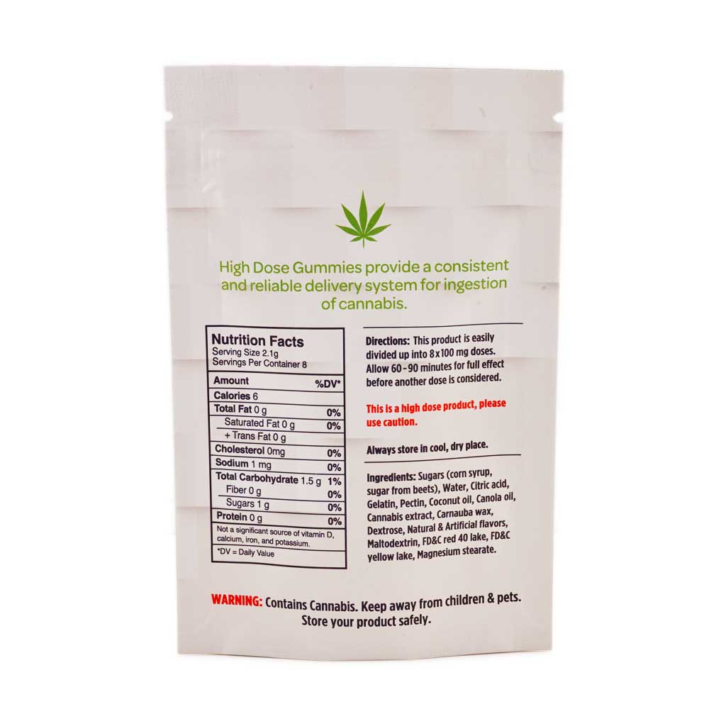 High Dose Fruit Gummy - Sour Cherry 800MG THC (Sativa) - Image 2