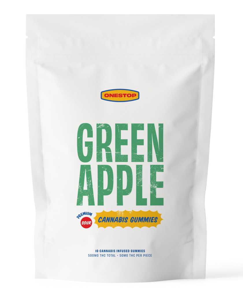 One Stop - Sour Green Apple THC Gummies 500mg