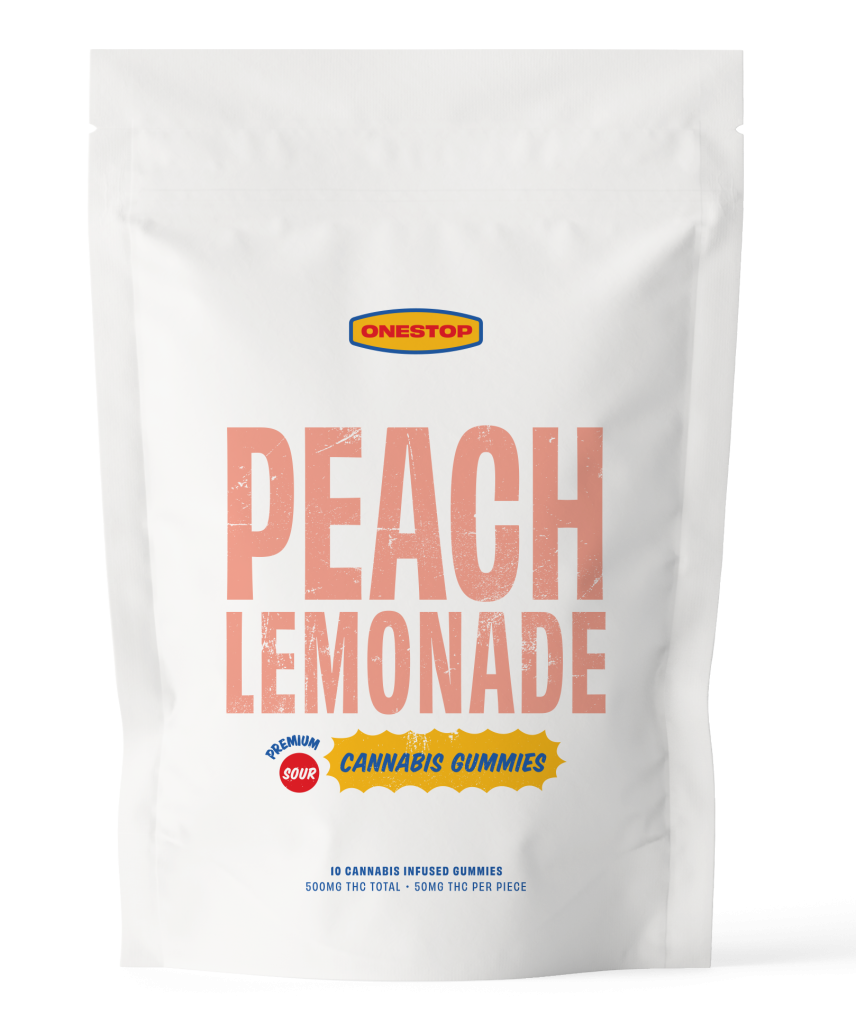 One Stop - Sour Peach Lemonade THC Gummies 500mg