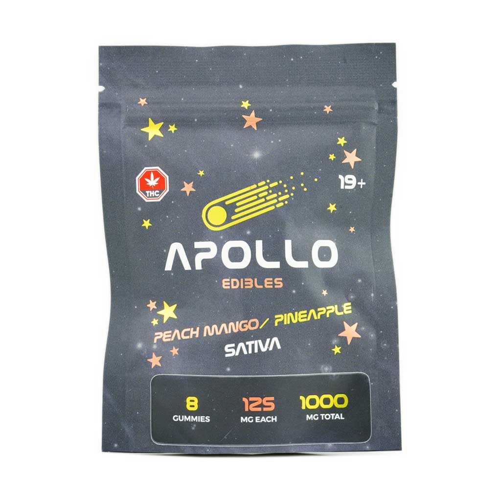 Apollo Edibles - Peach Mango/Pineapple Shooting Stars 1000MG THC Sativa