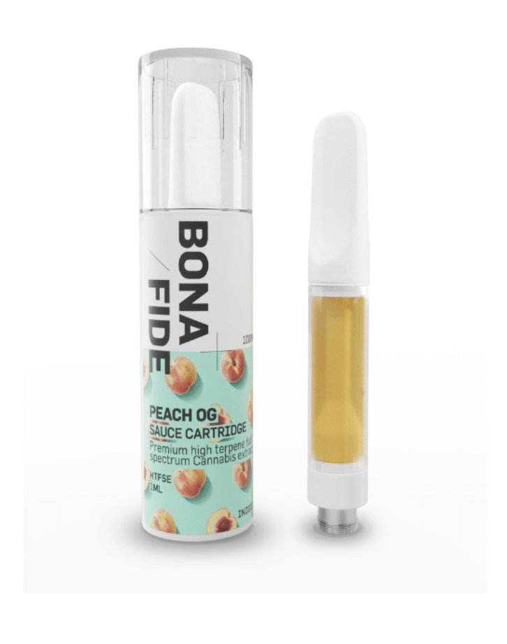Bonafide – Sauce Cartridge - Peach OG 1ML THC (INDICA)