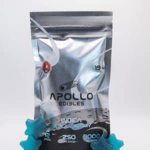 Apollo Edibles - Blue Raspberry Shooting Stars 3000mg THC Indica