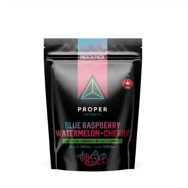 Proper Extracts Edibles - Triangles 1080mg Live Resin Gummies - Indica Pack