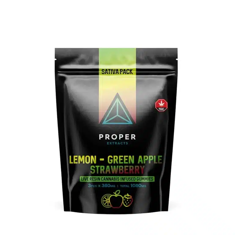 Proper Extracts Edibles - Triangles 1080mg Live Resin Gummies - Sativa Pack