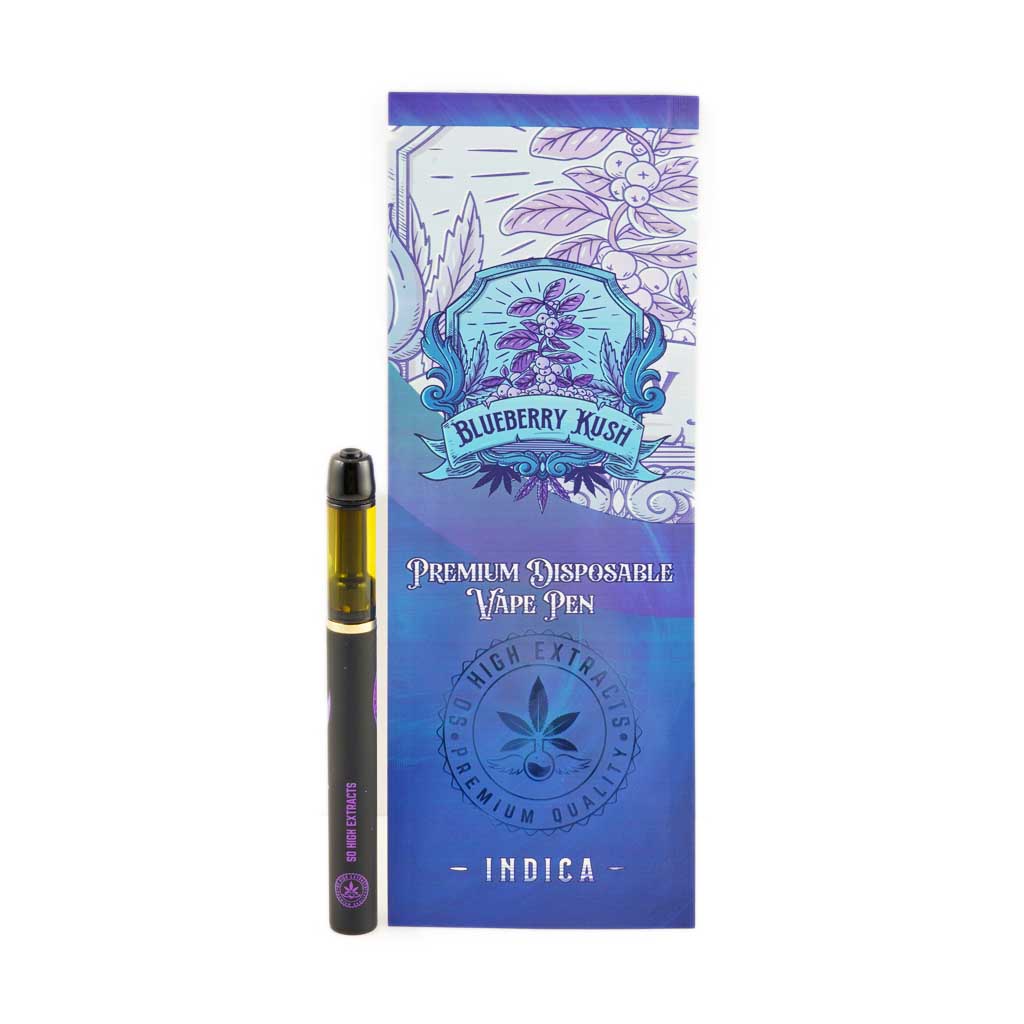 So High Extracts Disposable Pen - Blueberry Kush 1ML (Indica)