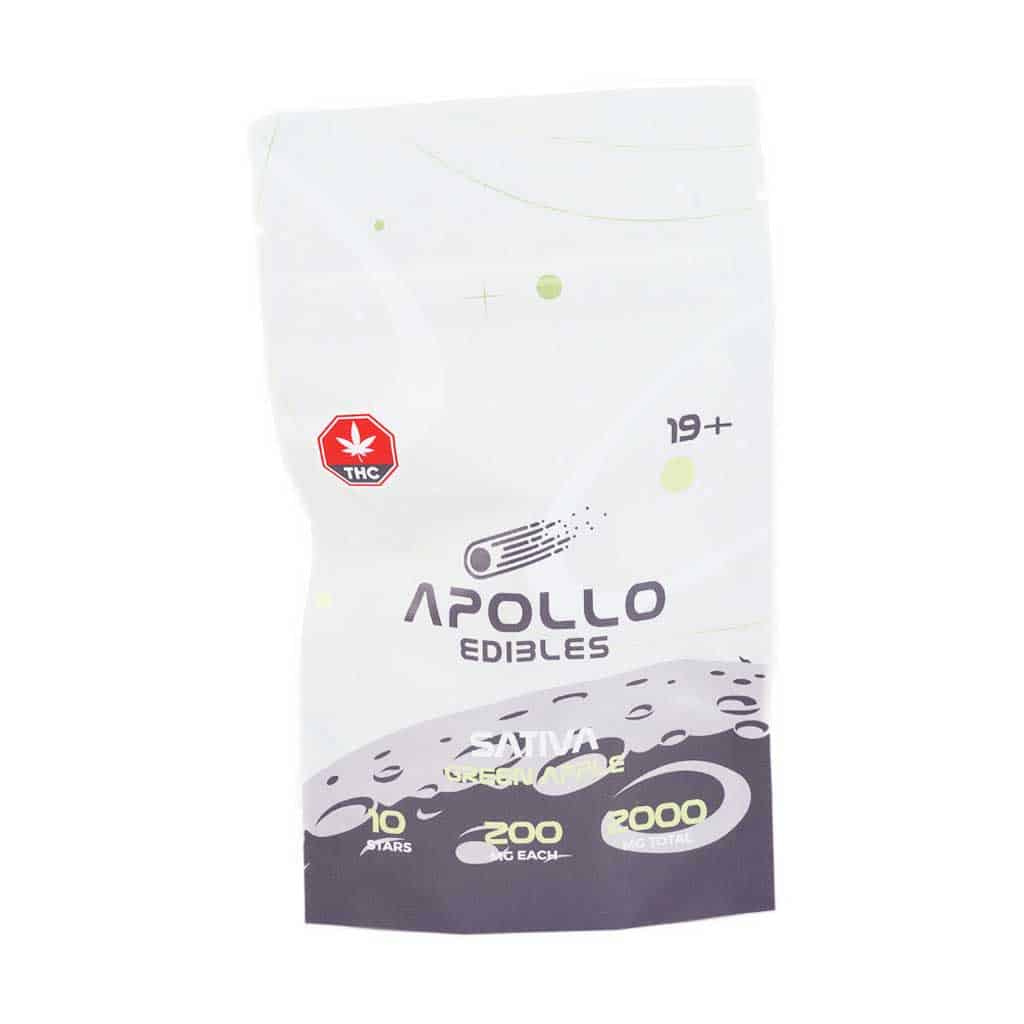 Apollo Edibles – Green Apple Shooting Stars 2000MG THC Sativa
