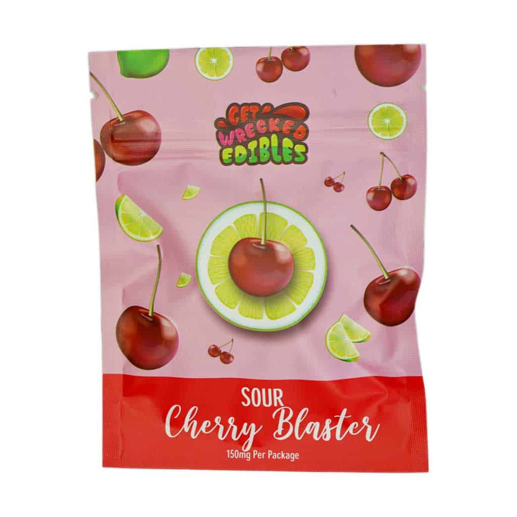 Get Wrecked Edibles - Sour Cherry Blaster 300mg THC