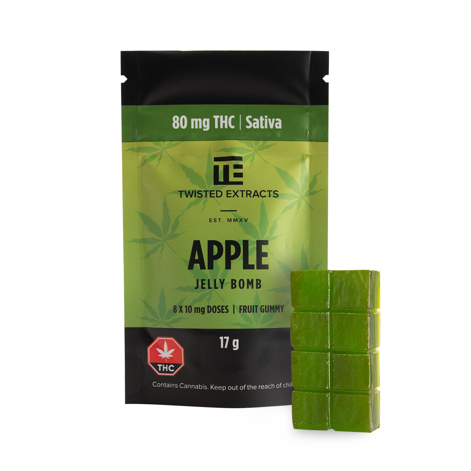Twisted Extracts - Apple Jelly Bombs : 80MG THC