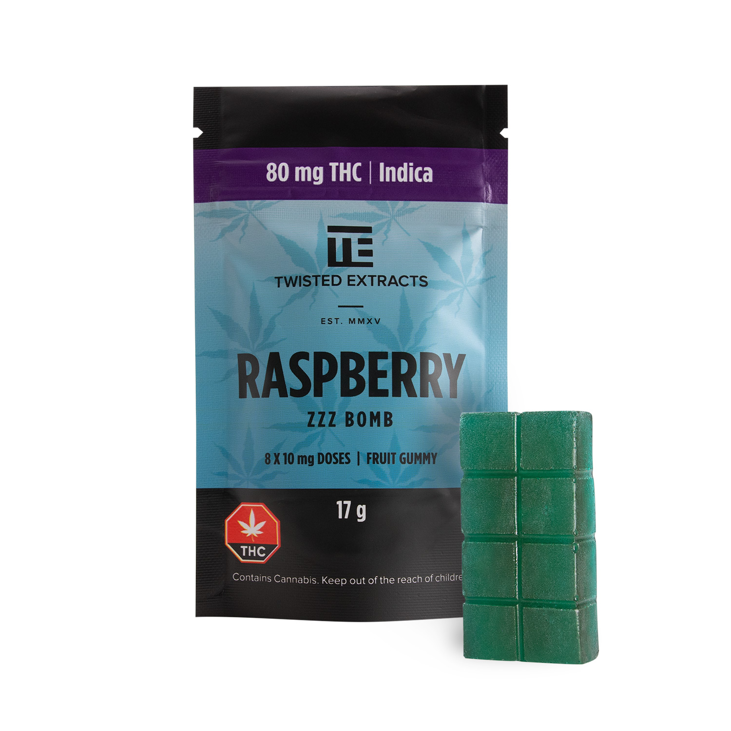 Twisted Extracts - Blue Raspberry ZZZ Bombs : 80MG THC