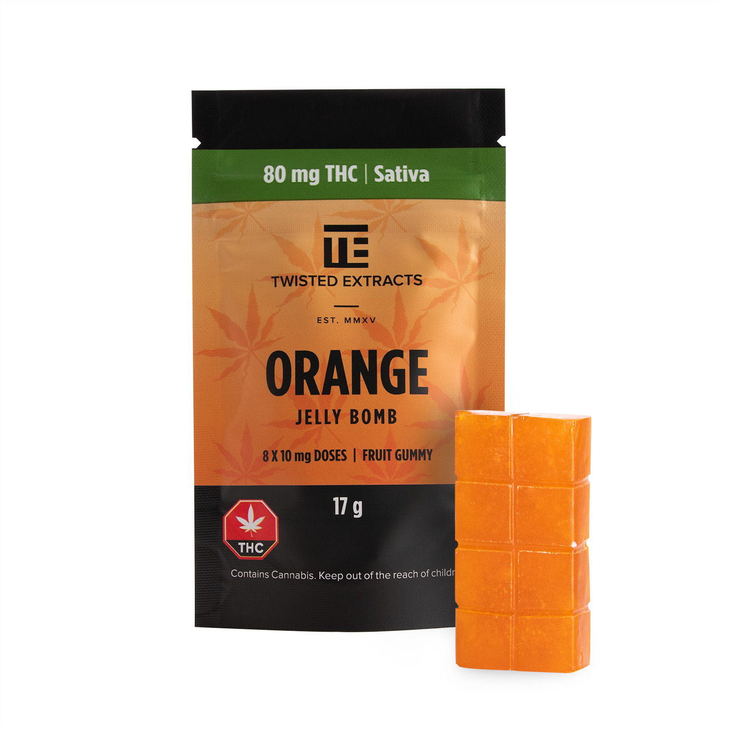 Twisted Extracts - Orange Jelly Bombs : 80MG THC