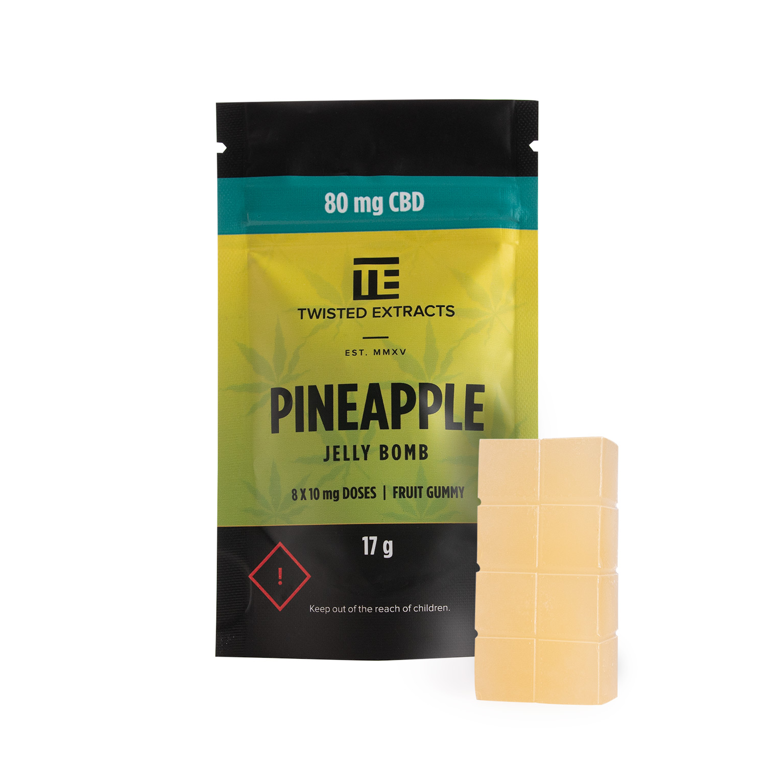 Twisted Extracts - Pineapple Jelly Bombs : 80MG CBD