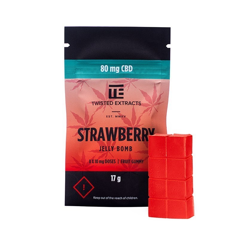Twisted Extracts - Strawberry Jelly Bombs 80MG CBD