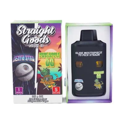 Straight Goods - Dual Chamber Vape - Death Star+ Pineapple OG (3 Grams + 3 Grams)