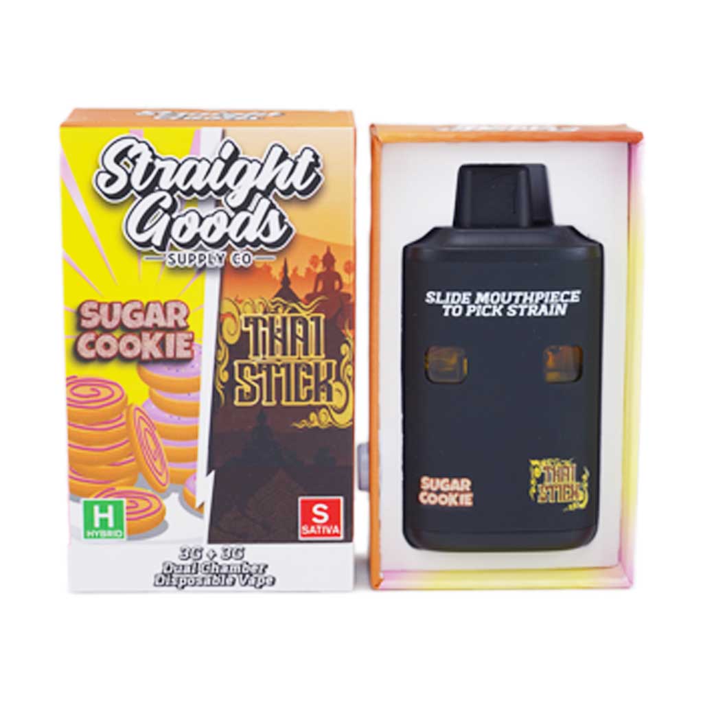 Straight Goods - Dual Chamber Vape - Sugar Cookies + Thai Stick(3 Grams + 3 Grams)