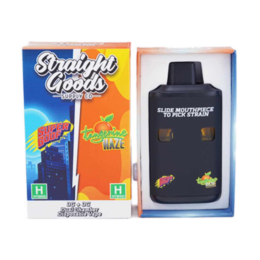 Straight Goods - Dual Chamber Vape - Super Boof + Tangerine Haze (3 Grams + 3 Grams)
