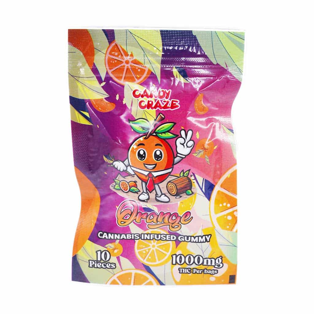 Candy Craze Edibles - Orange Gummy 1000mg THC